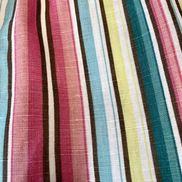 MONSOON Baby Girls Cotton Dress 3-6 Months Striped Linen Infant Summer EUC - Picture 4 of 5